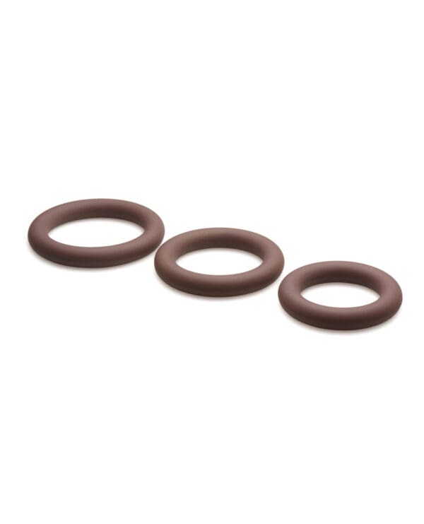 Curve Toys Jock Silicone Cock Ring Set of 3 - Dark - Image 3