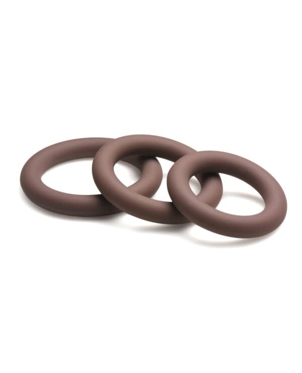 Curve Toys Jock Silicone Cock Ring Set of 3 - Dark - Image 4