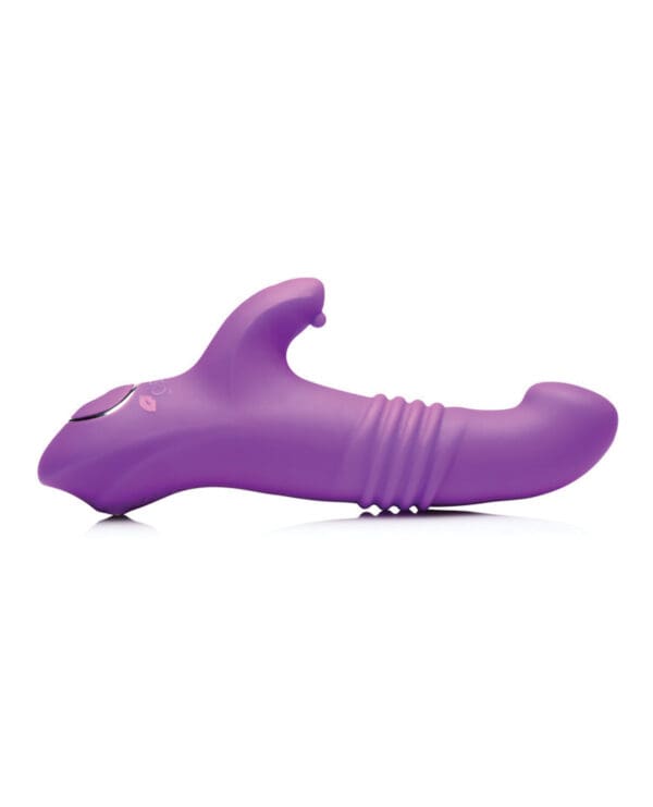 Curve Toys Gossip Blasters 7X Thrusting Silicone Rabbit Vibrator - Violet - Image 2