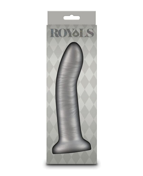 Royals 7" Charlie Curved Dildo - Metallic Champagne - Image 2