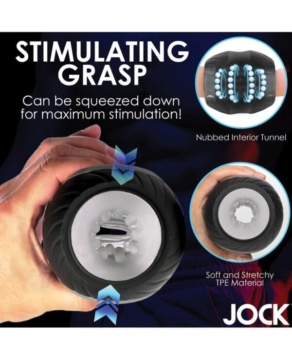 Curve Toys Jock 10x Vibrating Double Masturbator - Image 5