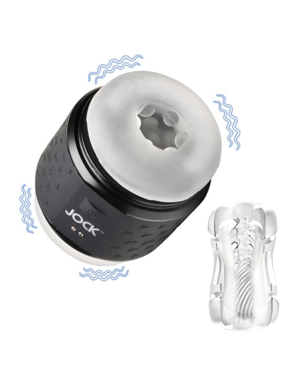 Curve Toys Jock Vibrating Double Stroker - Black - Image 5