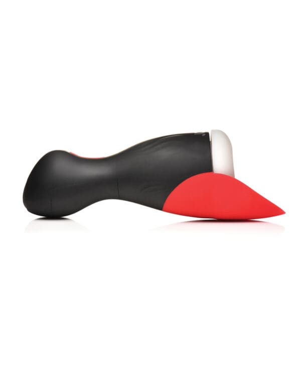 Curve Toys Jock Sucking & Vibrating Masturbator - Black/Red - Image 3