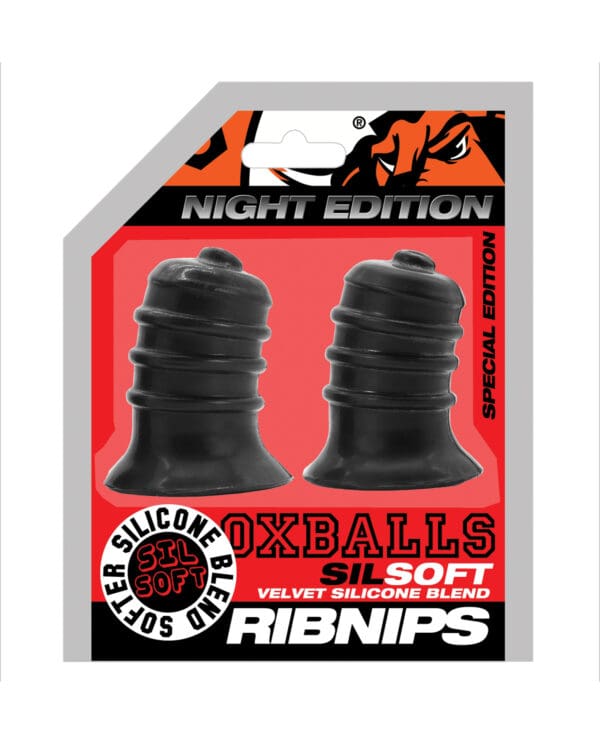 Oxballs Ribnibs Curved Springy-Ribbed Nip Suckers - Special Edition Night - Image 5