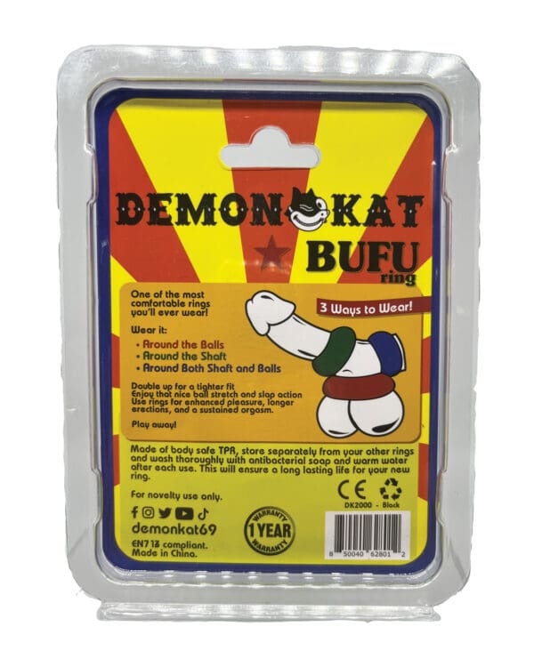 Demon Kat BuFu Ring - Black - Image 2