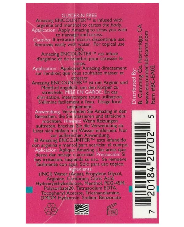 Encounter Female Arousal Lubricant - Amazing - Image 2