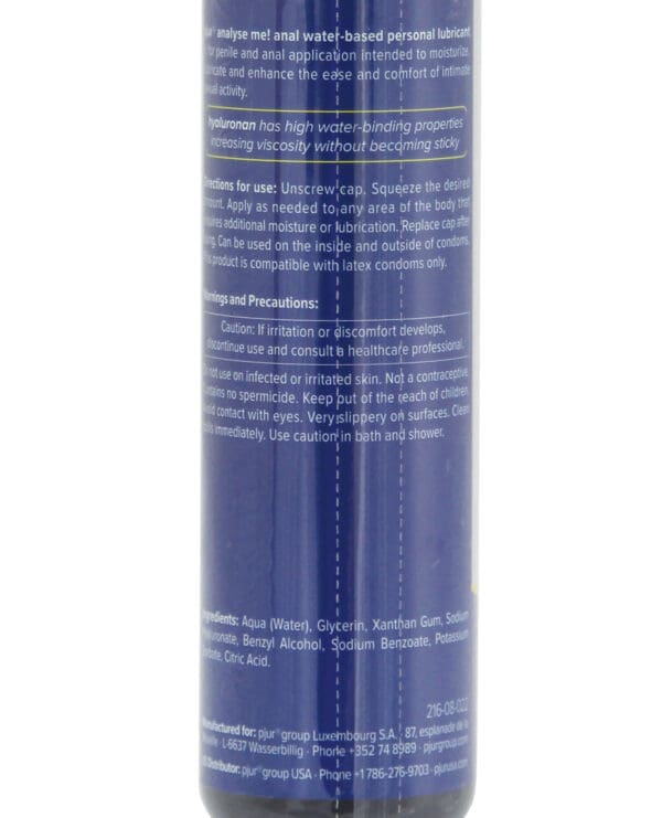 Pjur Analyse Me Water Based Personal Lubricant - 100 ml Bottle - Image 2