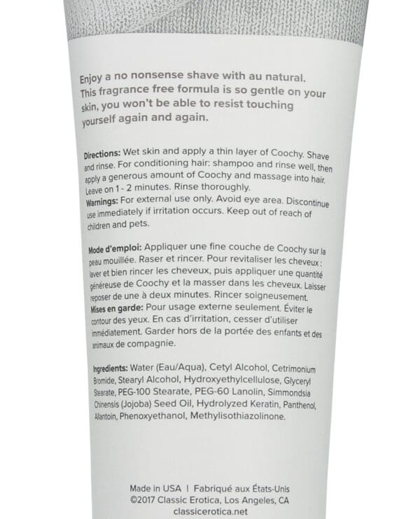COOCHY Shave Cream - 12.5 oz Au Natural - Image 2