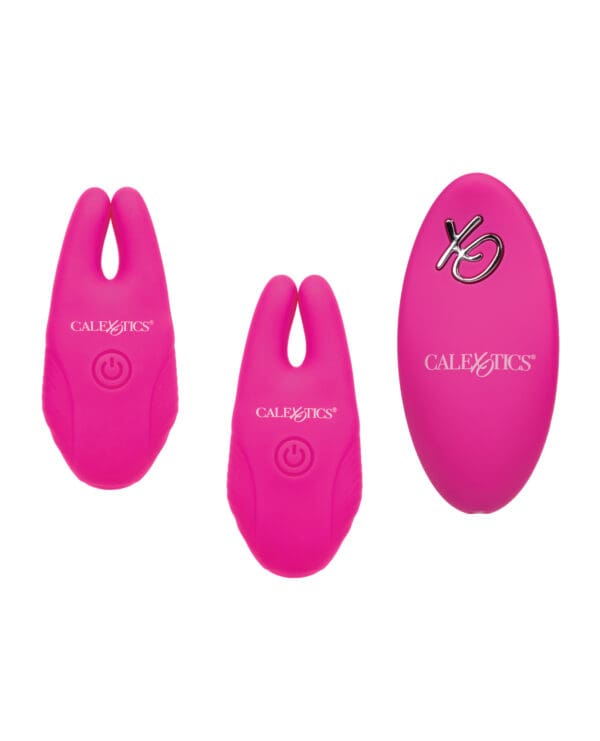 Silicone Nipple Clamps w/Remote - Pink - Image 3