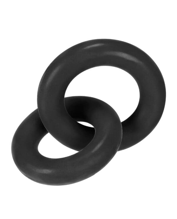 Hunky Junk Duo Linked Cock & Ball Rings - Tar - Image 2