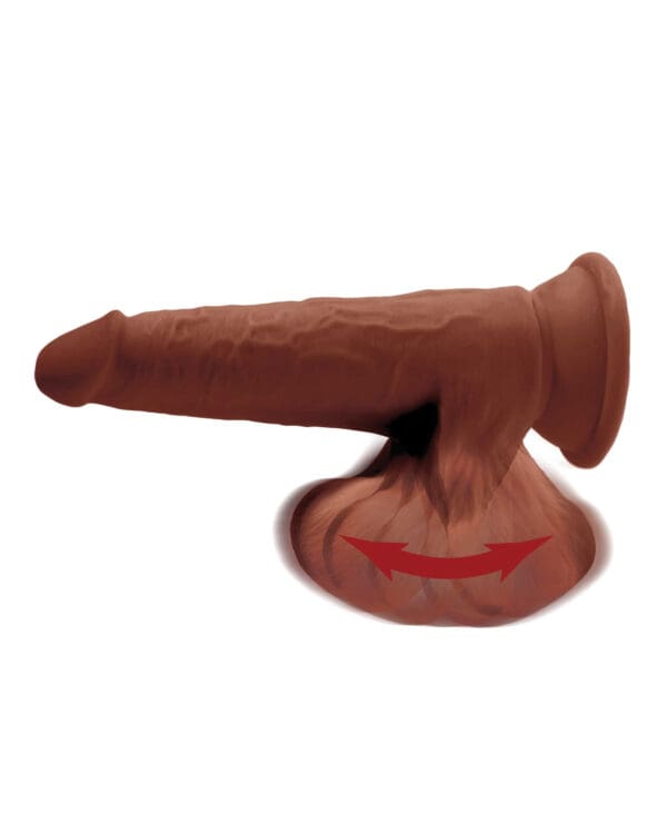 King Cock Plus 8" Triple Density Cock w/Swinging Balls - Brown - Image 3