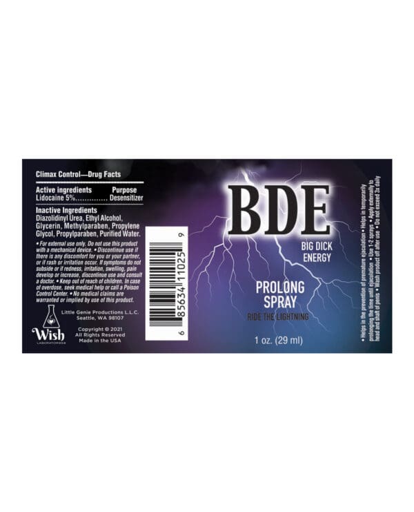 BDE Prolong Spray - 1 oz - Image 2