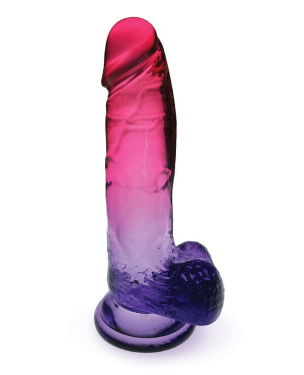 Shades Jelly TPR Gradient Dong Large - Pink/Plum - Image 2