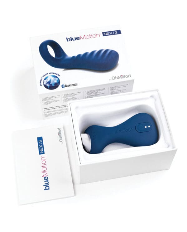 OhMiBod Blue Motion Nex 3 Bluetooth Couples Ring - Cobalt Blue - Image 5