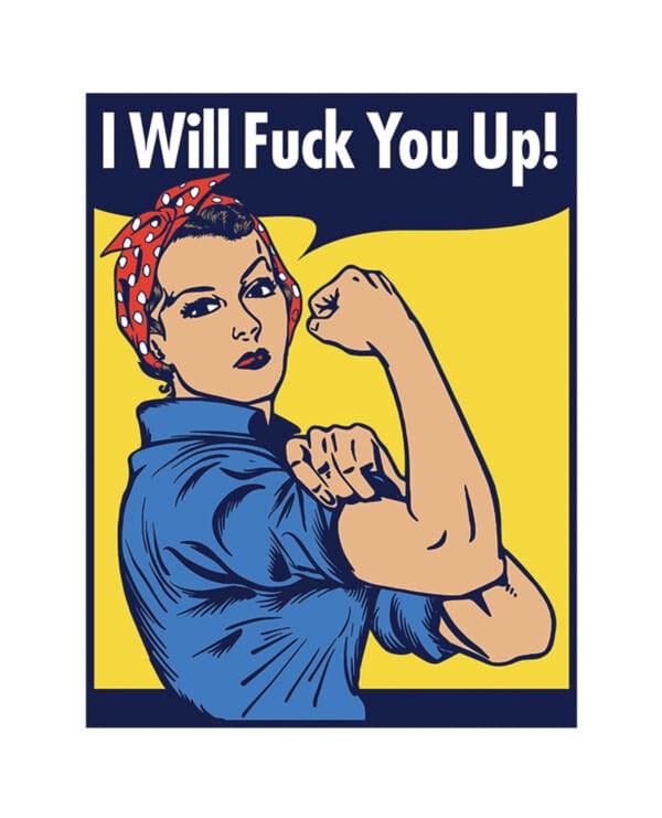 Wood Rocket I Will Fuck You Up! Pin - Multi Color - Image 2