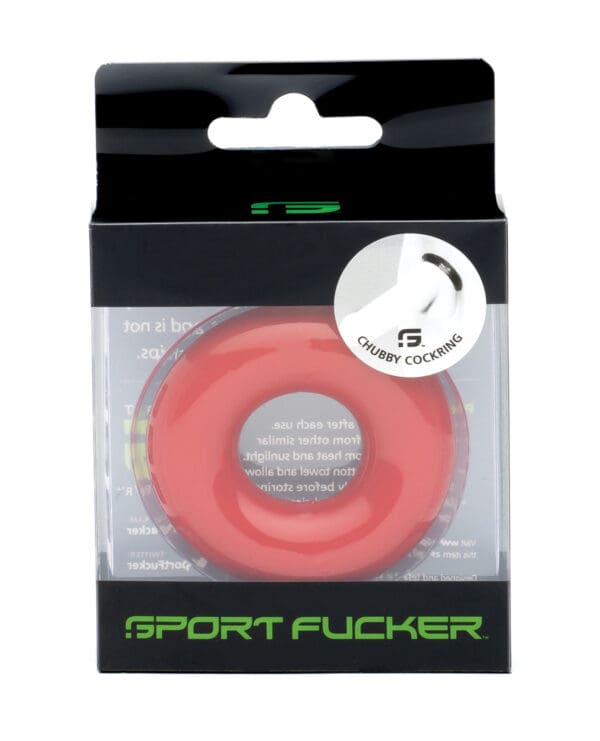 Sport Fucker Chubby Cockring - Red - Image 2