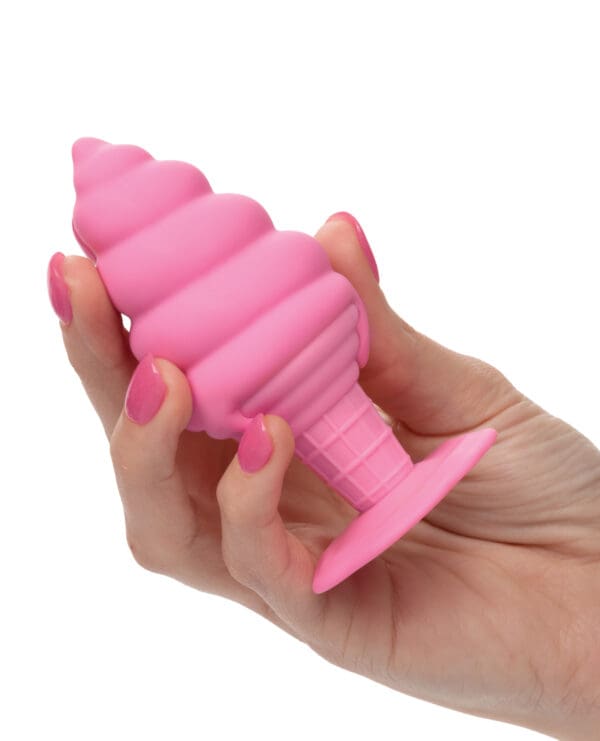 Naughty Bits Yum Bum Ice Cream Cone Butt Plug - Pink - Image 3