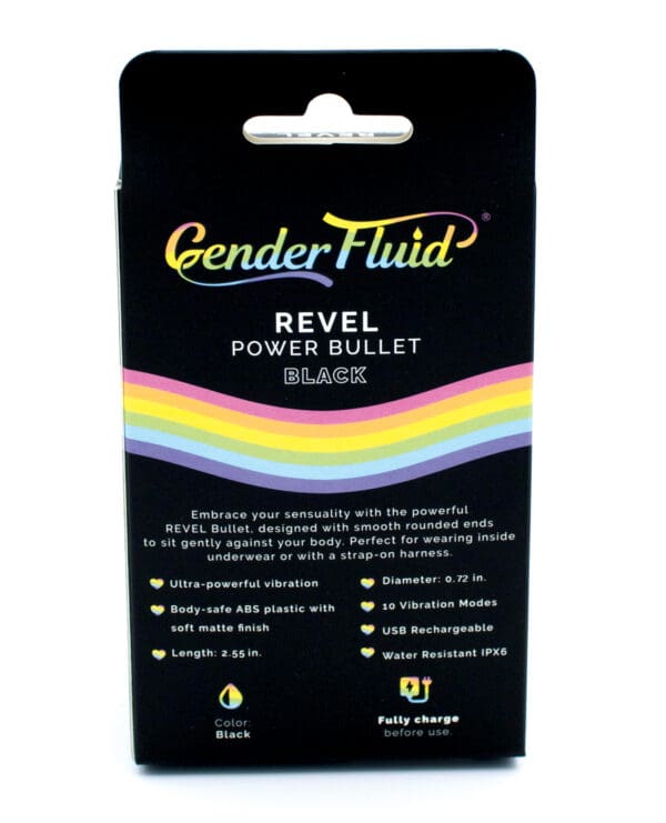 Gender Fluid Revel Power Bullet - Matte Black - Image 2