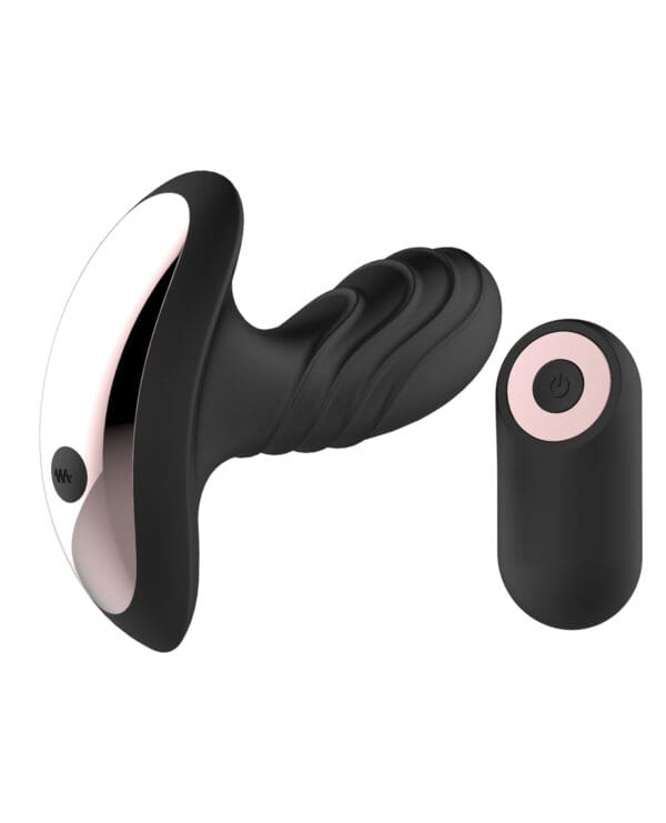 Gender Fluid Buzz Anal Vibe w/Remote - Black - Image 5