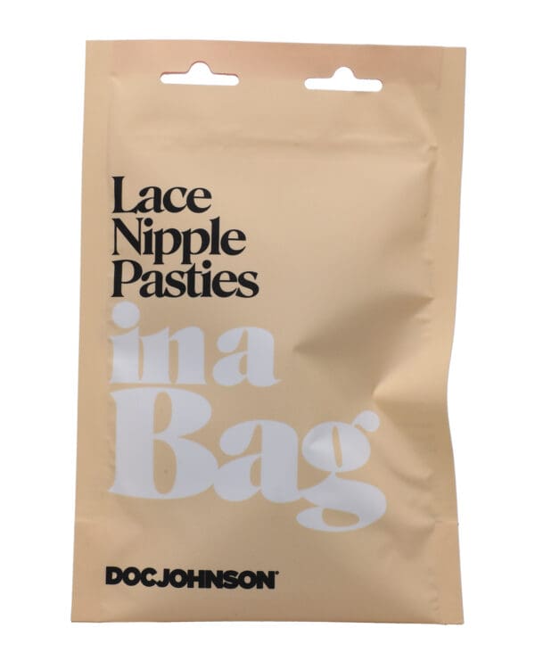 In A Bag Lace Nipple Pasties - Black - Image 2