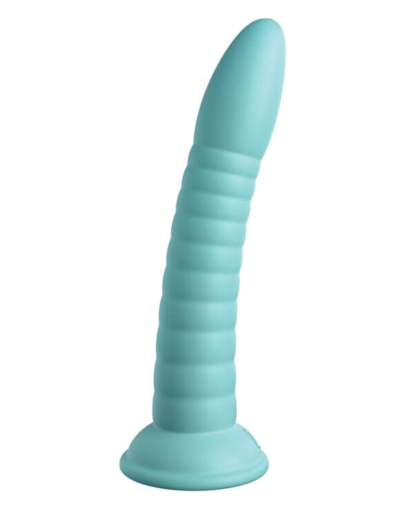 Dillio Platinum 7" Wild Thing Silicone Dildo - Teal - Image 3