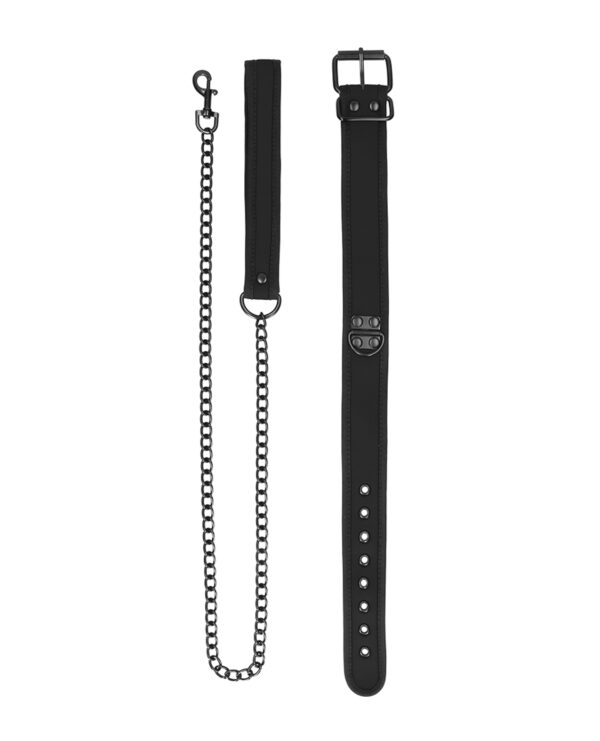 Shots Ouch Puppy Play Puppy Collar w/Leash - Black - Image 2