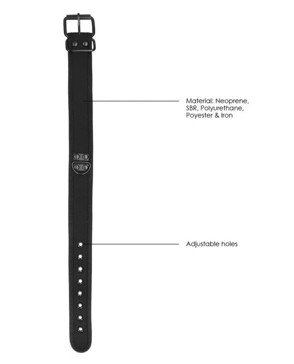 Shots Ouch Puppy Play Puppy Collar w/Leash - Black - Image 4