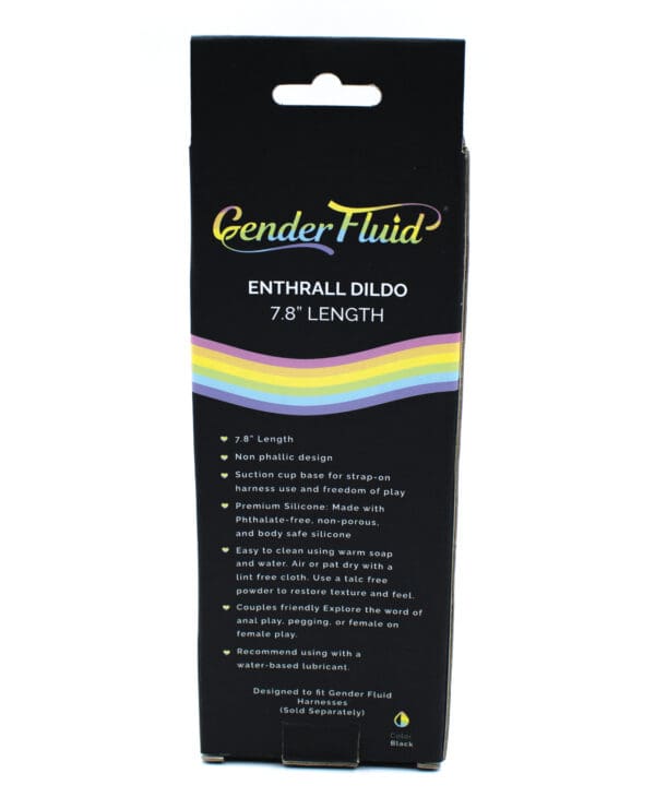 Gender Fluid 7.8" Enthrall Strap On Dildo - Black - Image 2