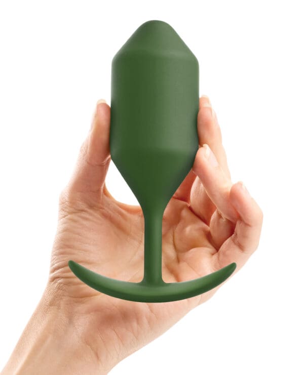 b-Vibe Weighted Snug Plug 4 - 256 g Army - Image 4