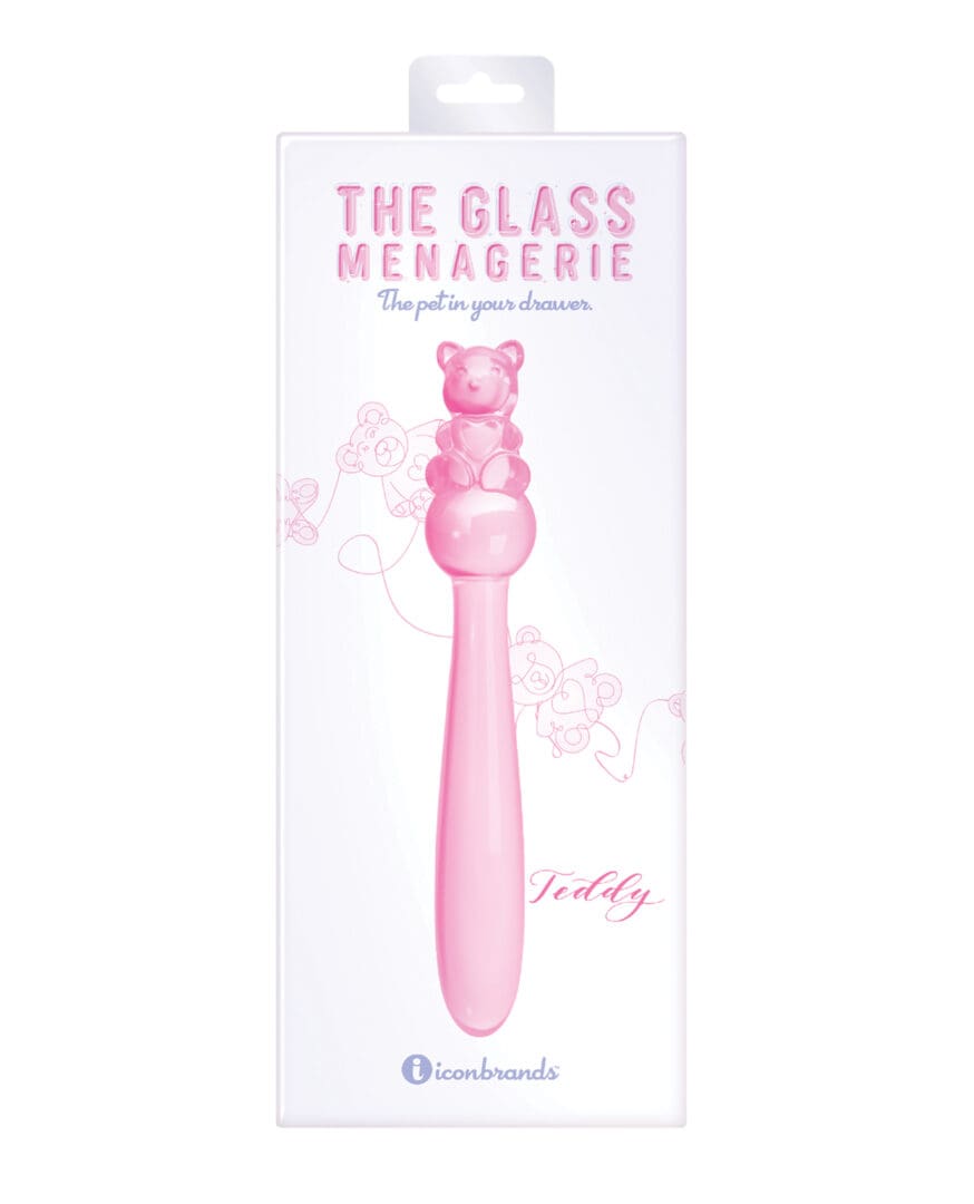 Glass Menagerie Teddy Glass Dildo - Pink