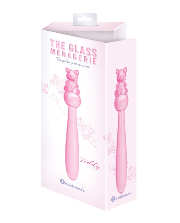 Glass Menagerie Teddy Glass Dildo - Pink - Image 2