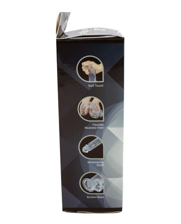 Get Lucky 8.5" Real Skin Glitter Dick - Clear - Image 3
