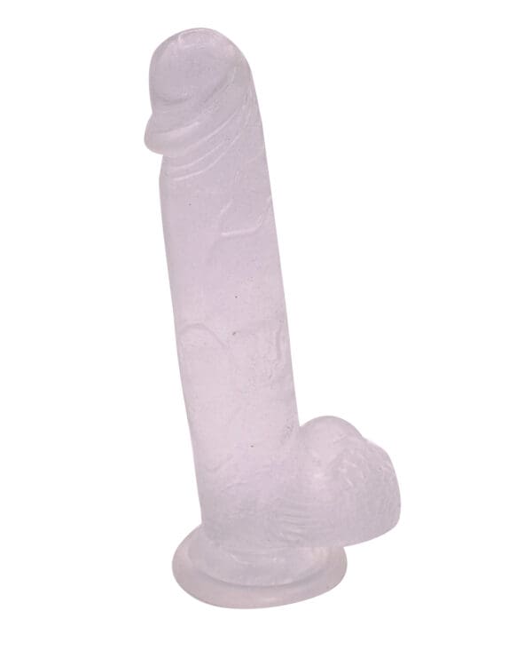 Get Lucky 8.5" Real Skin Glitter Dick - Clear - Image 4