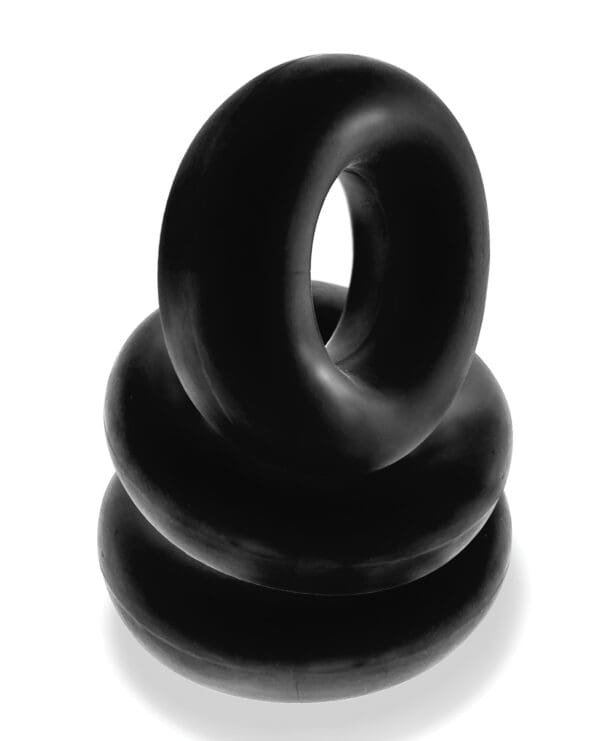 Oxballs Fat Willy 3 Pack Jumbo Cock Rings - Black - Image 2