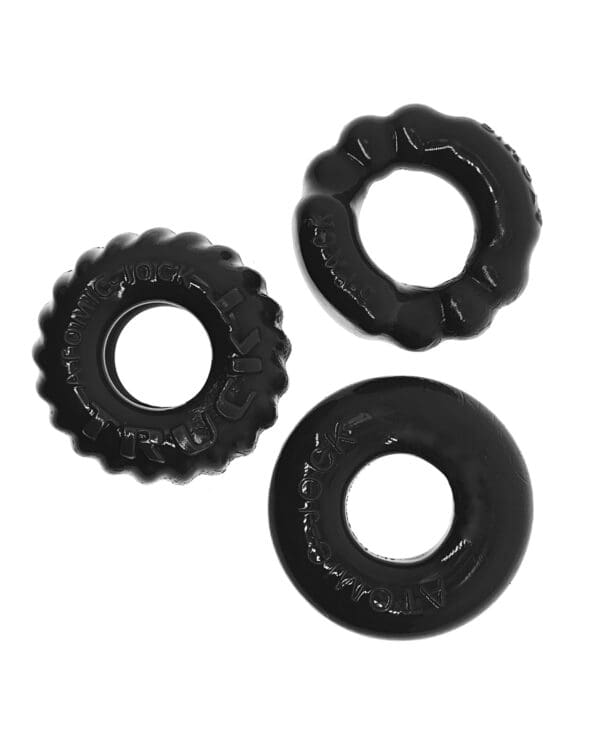 Oxballs Bonemaker 3 Pack Cockring Kit - Black - Image 3