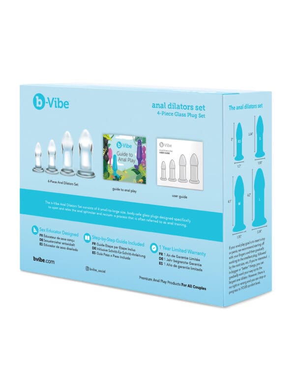 b-Vibe Glass Anal Dilator 4 pc Set - Image 2