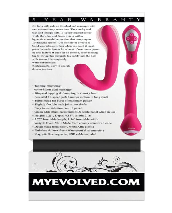 Evolved Buck Wild Come Hither Dual End Massager - Pink - Image 2