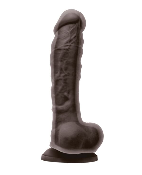 Colours Dual Density 8" Dildo - Dark Brown - Image 2