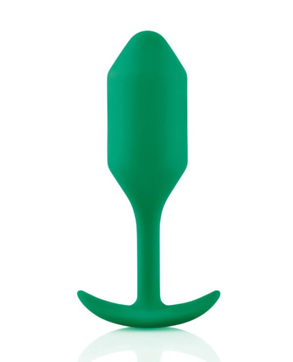 b-Vibe Weighted Snug Plug 2 - 114 g Green - Image 2