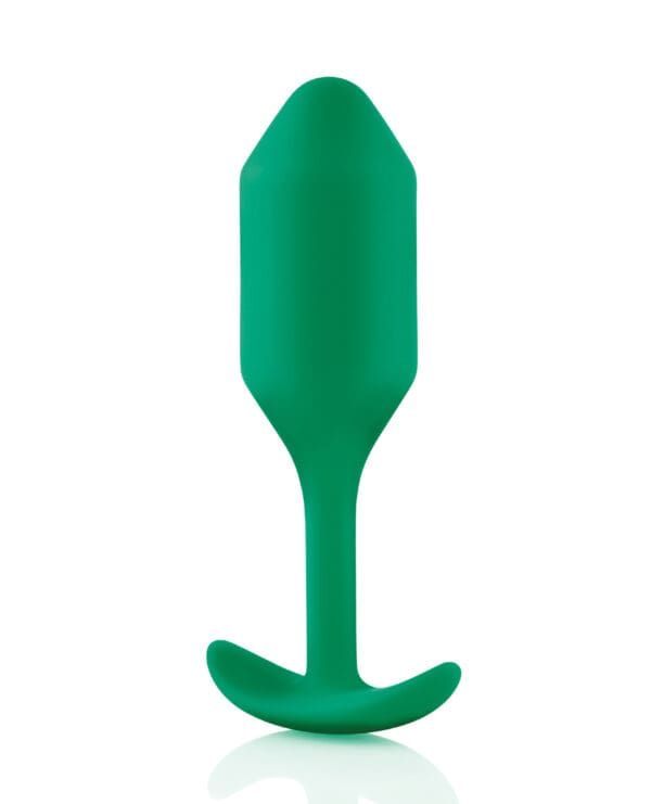 b-Vibe Weighted Snug Plug 2 - 114 g Green - Image 3