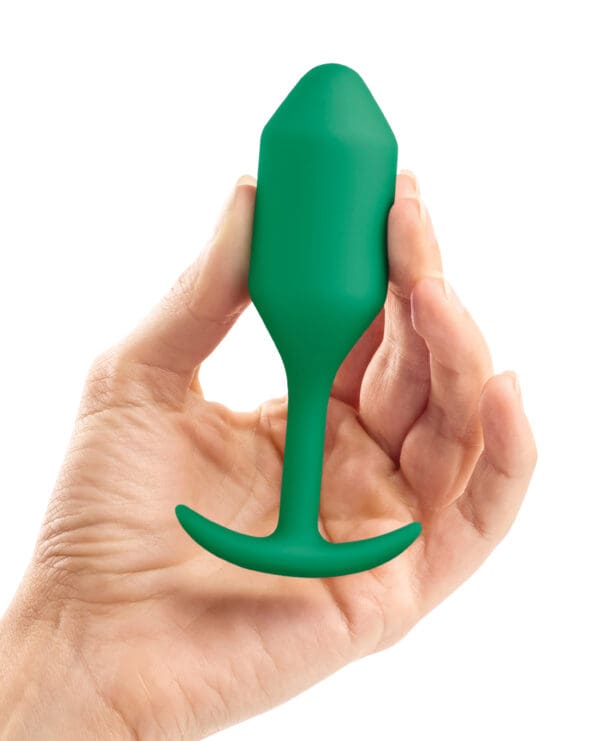 b-Vibe Weighted Snug Plug 2 - 114 g Green - Image 4