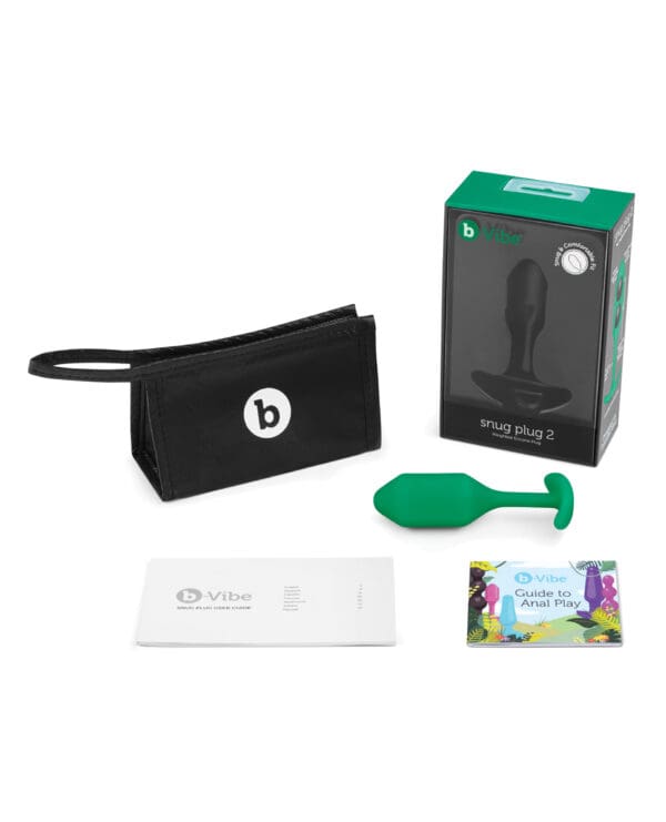 b-Vibe Weighted Snug Plug 2 - 114 g Green - Image 5