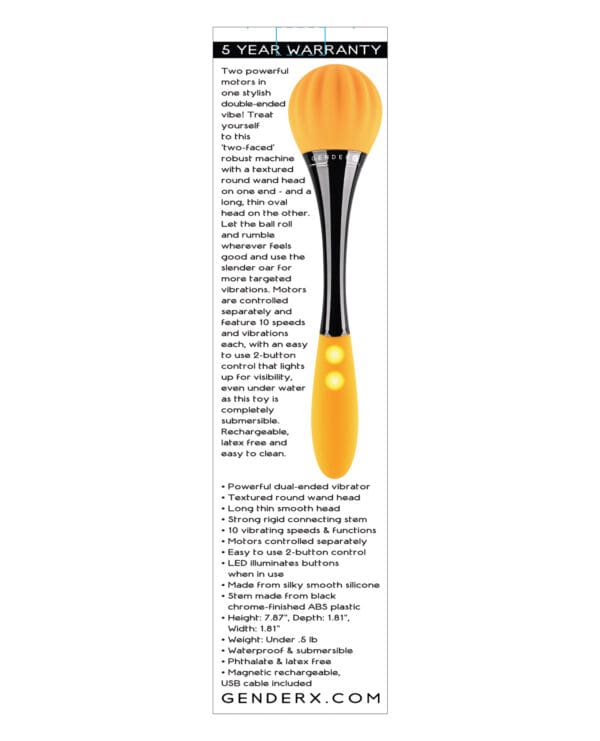 Gender X Sunflower Double Ended Vibe - Yellow - Image 2