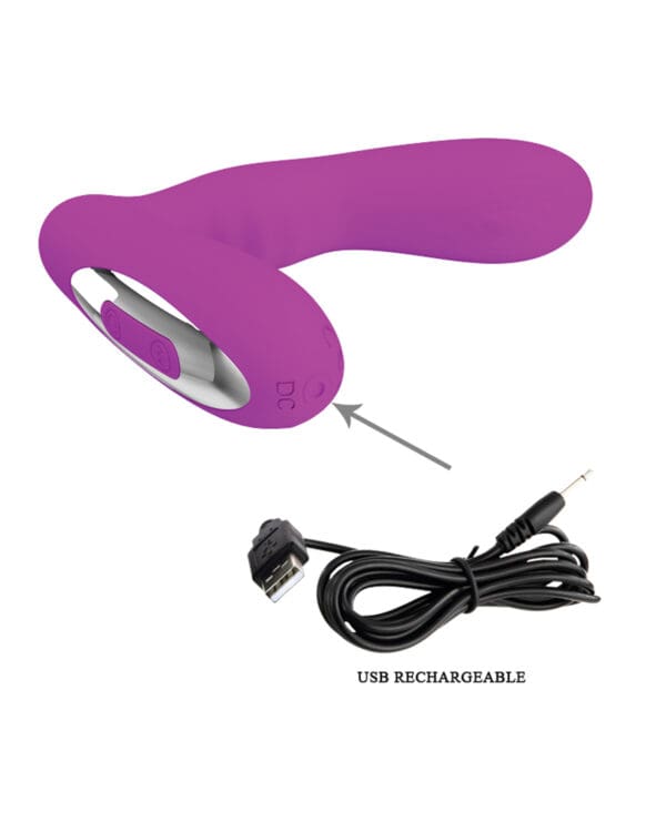 Pretty Love Piper Double Pulsation Vibe - Fuchsia - Image 5