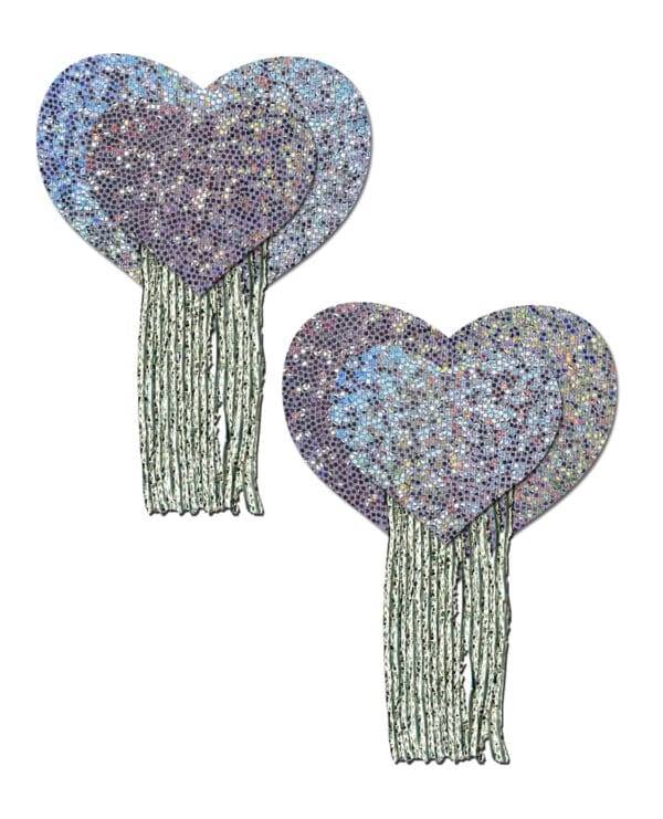 Pastease Tassel Glitter Heart - Silver O/S - Image 2