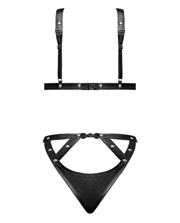 Lust Contessa Cupless Strappy Brazilian Teddy Black L/XL - Image 5
