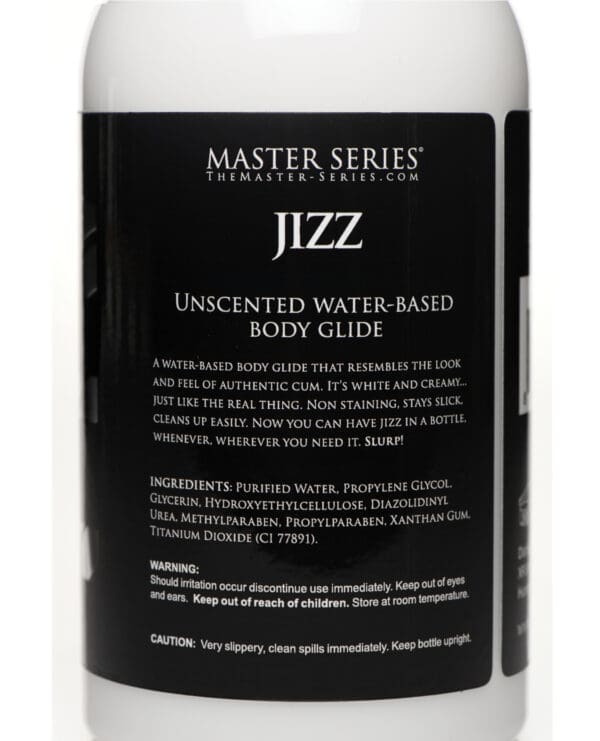 Master Series Unscented Jizz Water Based Body Glide - 16oz - Image 2