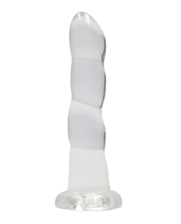 Shots RealRock Crystal Clear 7" Rippled Dildo  - Transparent - Image 2
