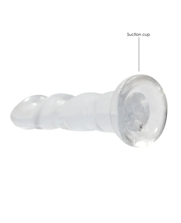 Shots RealRock Crystal Clear 7" Rippled Dildo  - Transparent - Image 3