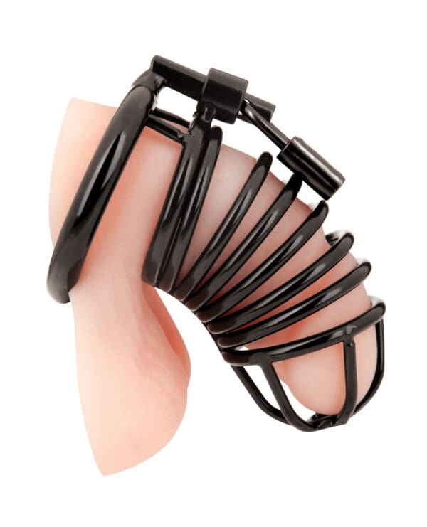 Blue Line Deluxe Chastity Cage - Black - Image 3